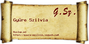 Gyüre Szilvia névjegykártya