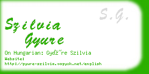 szilvia gyure business card